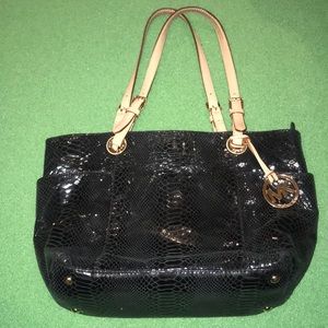 Shiny snakeskin Michael Kors bag